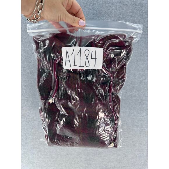 VTG 90s French Country Express Women' sz S Oversized Fleece Pullover Plaid Comfy - Picture 8 of 8